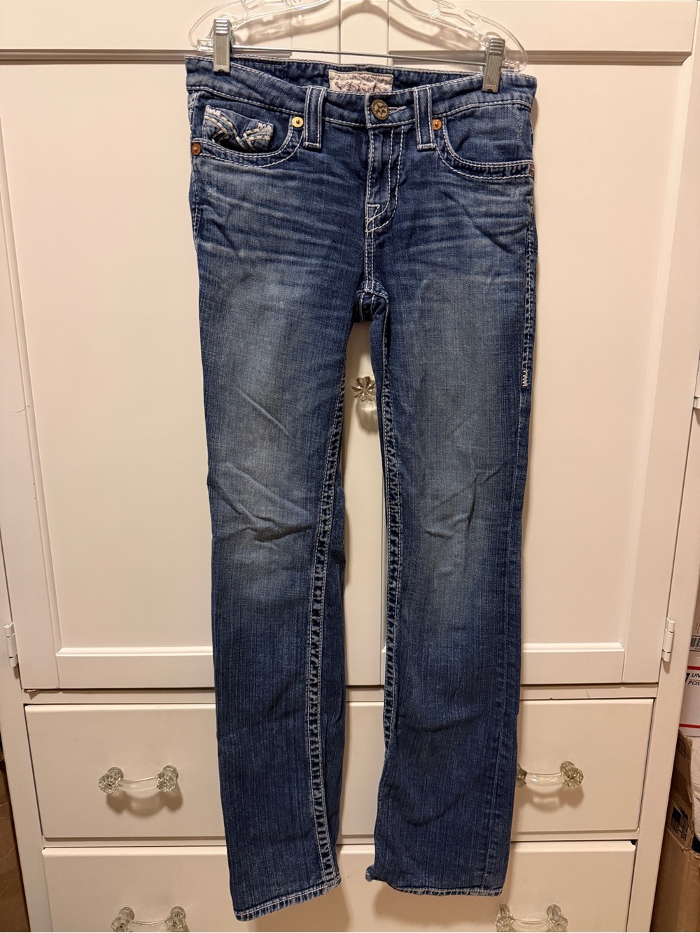 Big Star Women's Medium Blue Straight-Leg Jeans 26L